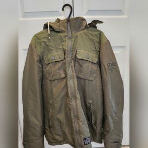 Jack & Jones Winter Coat - Green - Large